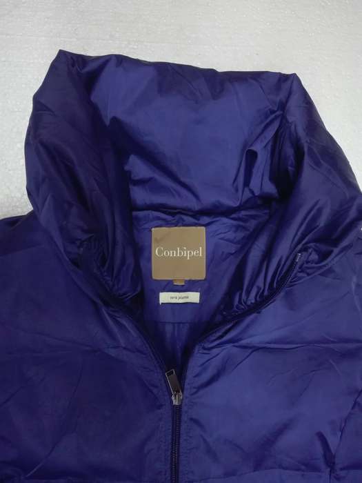 Conbipel Heavyweight Navy Size L Women Longline Puffer Jacket [AJ51]