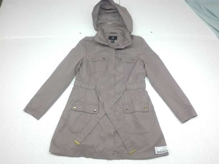 H&M Lightweight Brown Size S Women Trench Coat Jacket [AJ11]