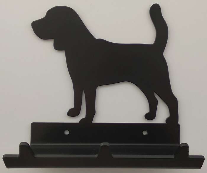 Eboy Steel Beagle Key Rack with Tray - 3 Hooks - Black