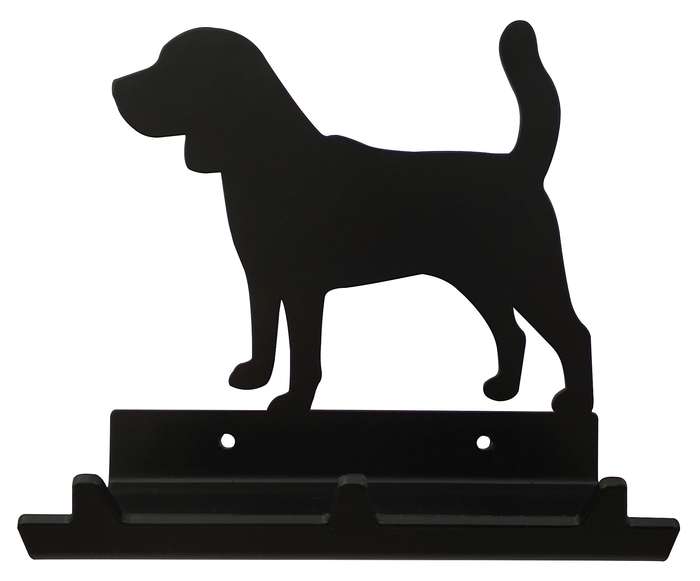 Eboy Steel Beagle Key Rack with Tray - 3 Hooks - Black