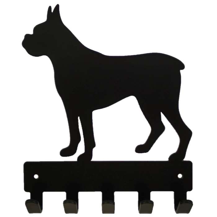 Eboy Steel Boxer Key Rack or Leash Hanger - 5 Hooks - Black