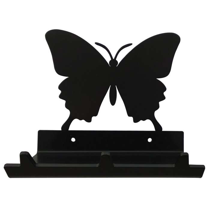 Eboy Steel Butterfly Key Rack with Tray - 3 Hooks - Black