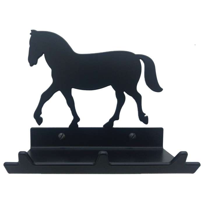 Eboy Steel Horse Key Rack with Tray - 3 Hooks - Black