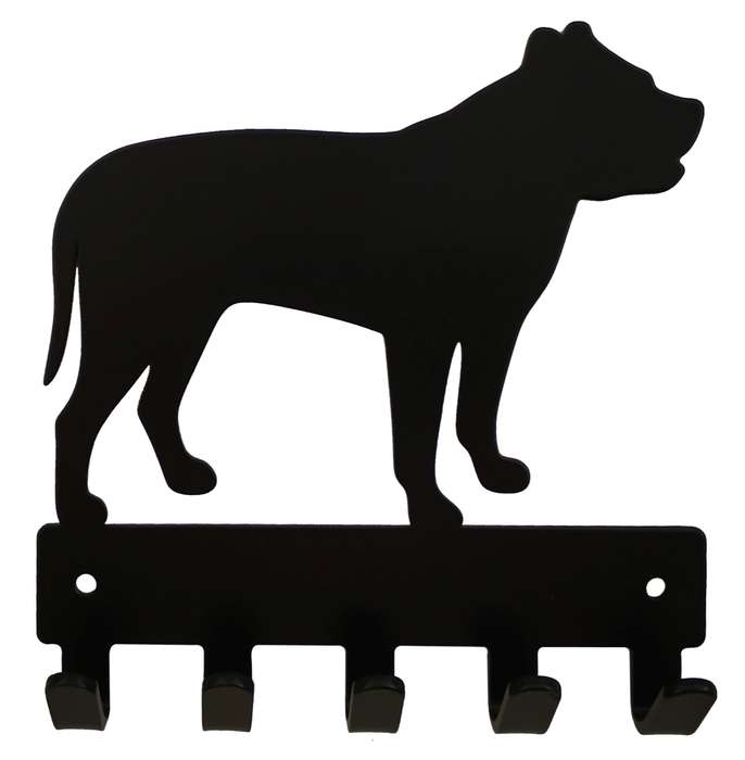 Eboy Steel Pitbull Key Rack or Leash Hanger - 5 Hooks - Black