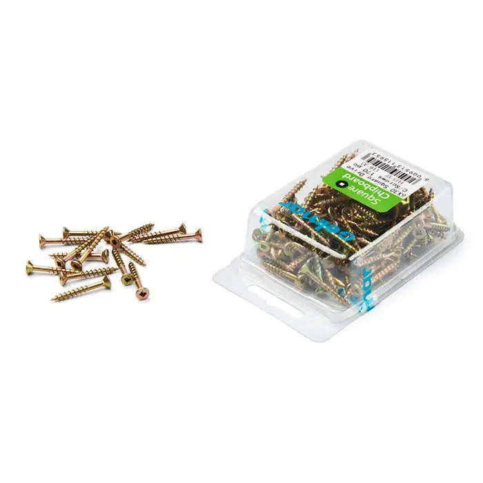 Chipboard Screws, Square, No.6, 3.5mm x 30mm, 170 Pieces