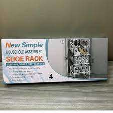 NEW SIMPLE HOUSEHOLD ASSEMBLE 4  LAYER SHOE RACK