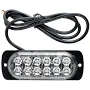 Universal Body or Grille Mount Red Emergency Strobe Light - Size: 11x4cm