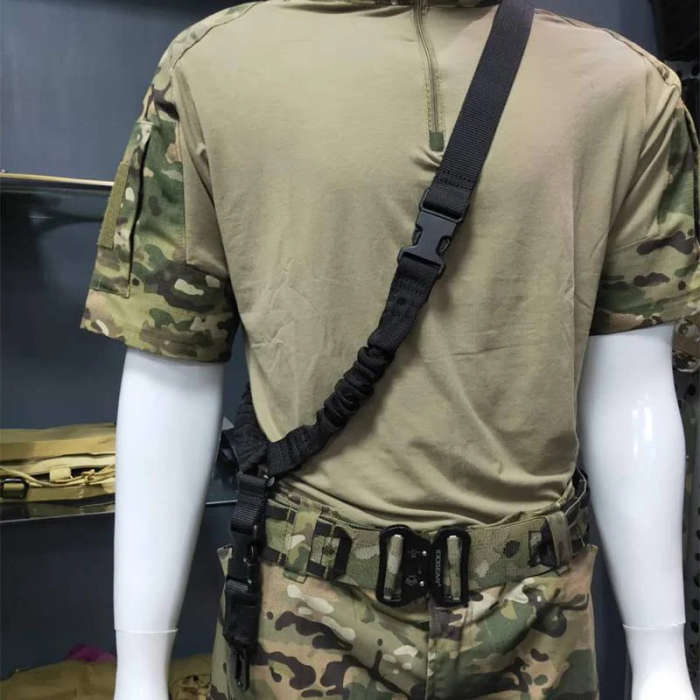 ONE POINT RIFLE SLING TACTICAL GUN SLING SHOULDER BELT STRAP (GREEN)