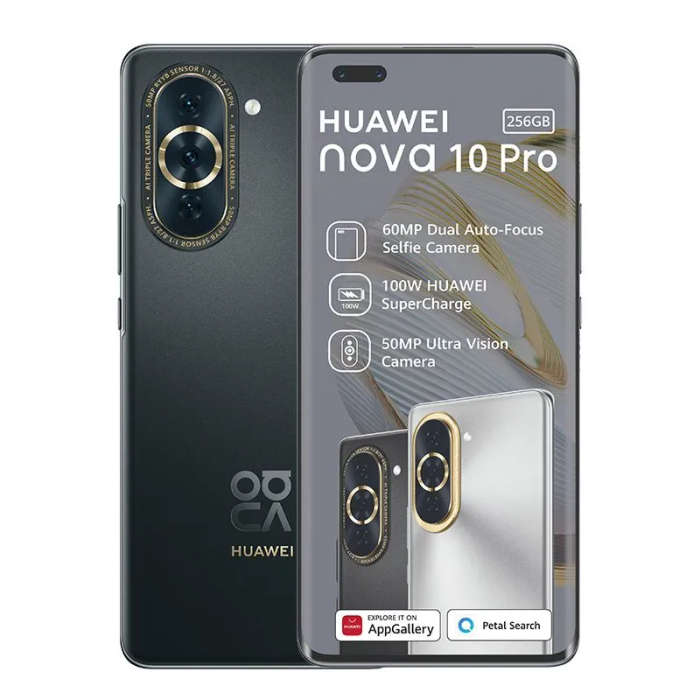Huawei Nova 10 Pro 256GB Starry Black (3 Month Warranty) - Cracked Screen