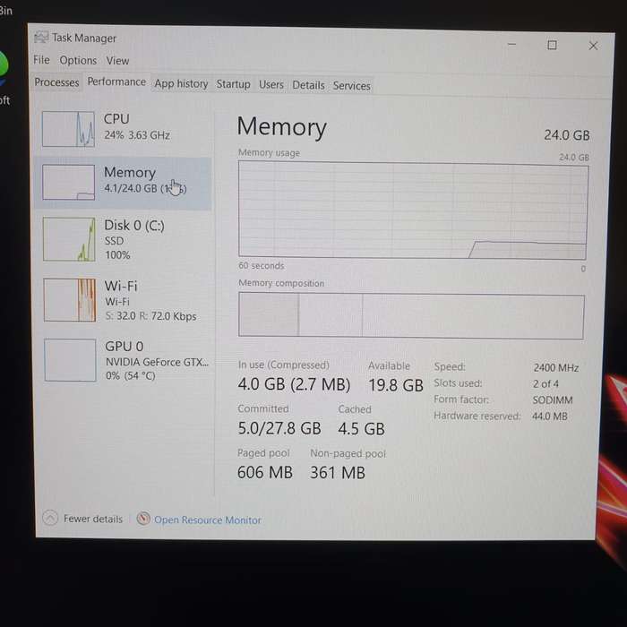 Asus GL503V "Core i7" 2.80GHz 24GB RAM 128GB SSD Black (6 Month Warranty) - Faulty Battery