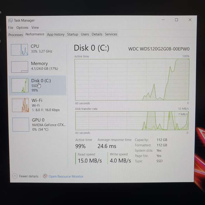Asus GL503V "Core i7" 2.80GHz 24GB RAM 128GB SSD Black (6 Month Warranty) - Faulty Battery