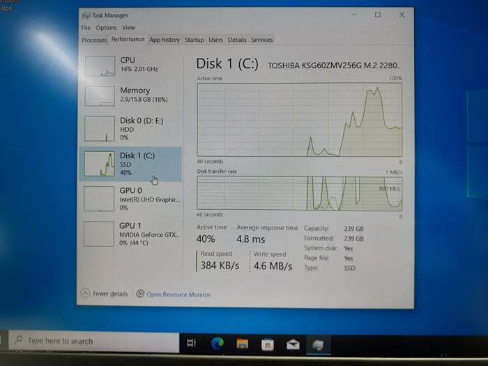 Dell G5 5587 "Core i7" 2.2GHz 16GB RAM 1TB HDD Bad Battery Black