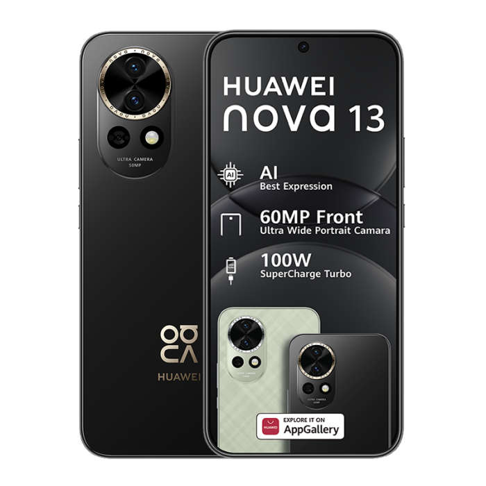 Huawei Nova 13 256GB Dual Sim Black (10 Year Warranty)  Mint Condition