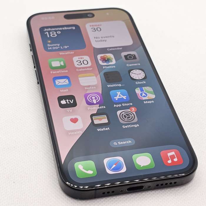 iPhone 15 Pro 128GB E-Sim Only And Blurry Front Camera Black Titanium (12 Month Warranty)
