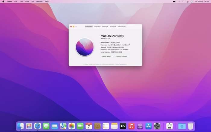 MacBook Pro 15-Inch "Core i7" 2.7GHz (Touch/Late 2016) 16GB RAM 512 SSD (6 Month Warranty)