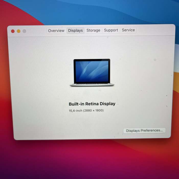MacBook Pro Core i7 2.5 GHz 15 (Mid-2015) 16GB RAM 256GB SSD Silver