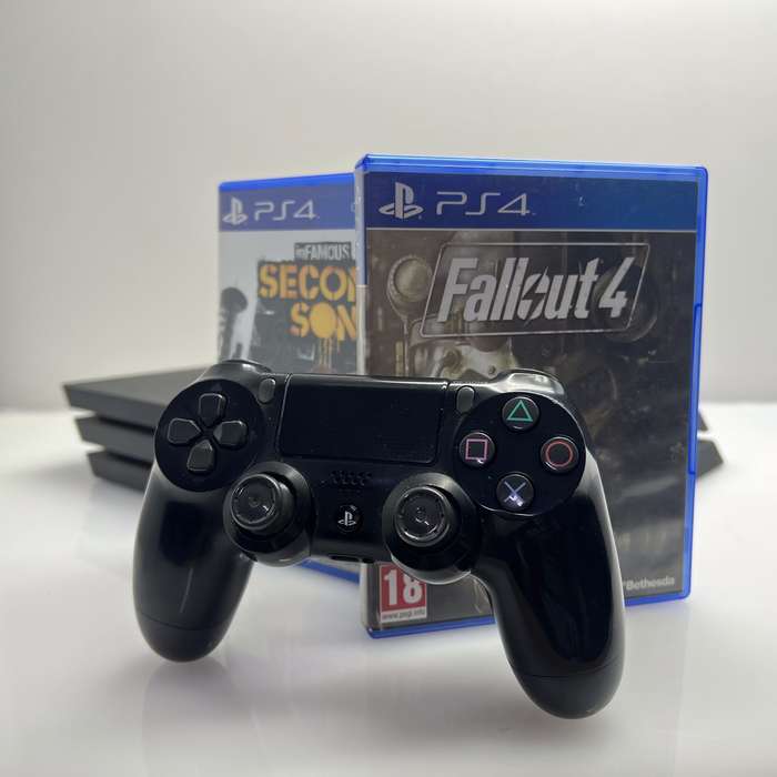 Playstation 4 Pro 1TB SSD Black + 1 Controller + 2 Games + HDMI Cable + Charger (3 Month Warranty)