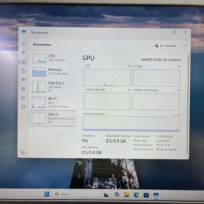 Dell Inspirion 15 3511 "Core i5" 8GB RAM 256GB SSD Black (3 Month Warranty)