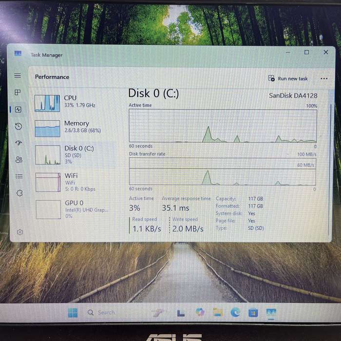 Asus E410MA "Celeron" 4GB RAM 128GB SD Storage Pink - Faulty Battery