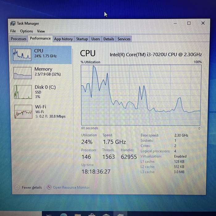 Dell Inspiron 15 "Core i3" 8GB RAM 256GB SSD Black (3 Month Warranty)