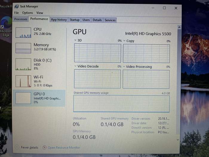 HP 15-BS100NI "Core i3" 8GB RAM 1TB HDD Black - Screen Damage