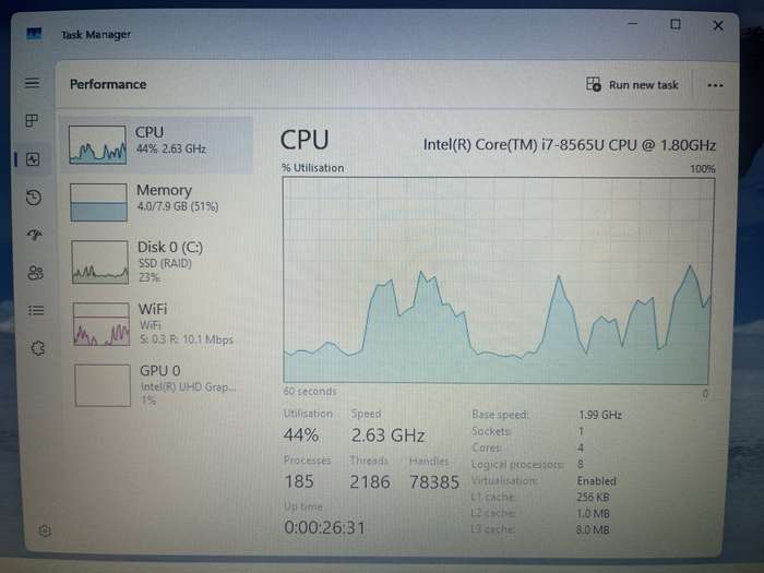 Asus X409F "Core i7" 8GB RAM 256GB SSD Grey - Faulty Battery