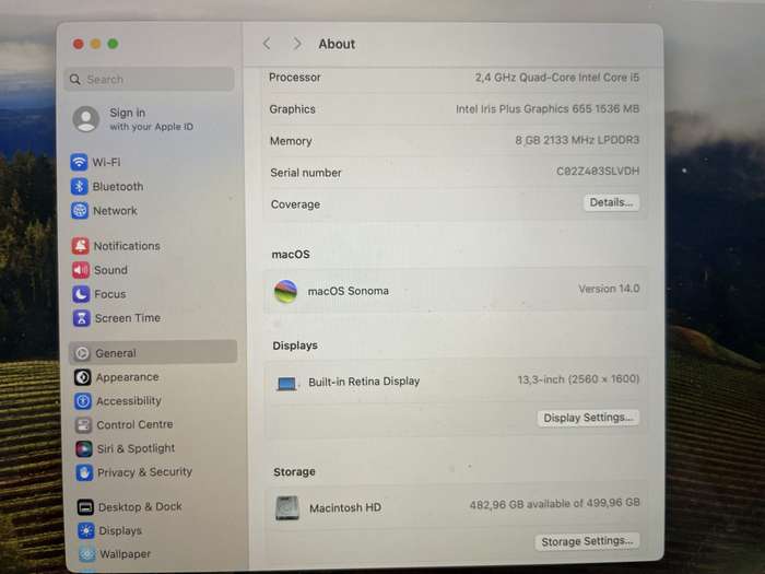Apple MacBook Pro "Core i5" 13-inch 2.4 GHz (TouchBar/2019) 8GB RAM 512GB SSD Silver - Dead TouchBar