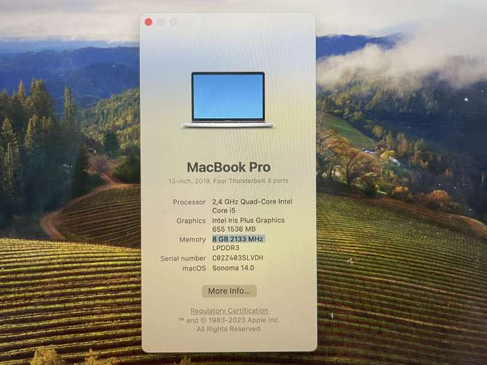 Apple MacBook Pro "Core i5" 13-inch 2.4 GHz (TouchBar/2019) 8GB RAM 512GB SSD Silver - Dead TouchBar