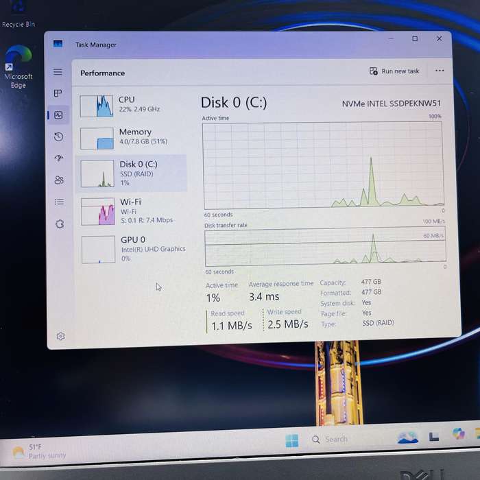 Dell Vostro 3591 10th Gen "Core i3" 2.10GHz 8GB RAM 500GB SSD (NVMe) Black - Minor Bright Spots