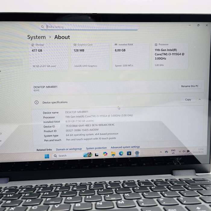 Lenovo IdeaPad Flex 5 14ITL05 11th Gen "Core i3" 3.00GHz 8GB RAM 500GB SSD NVMe Grey - Cracked Sc...