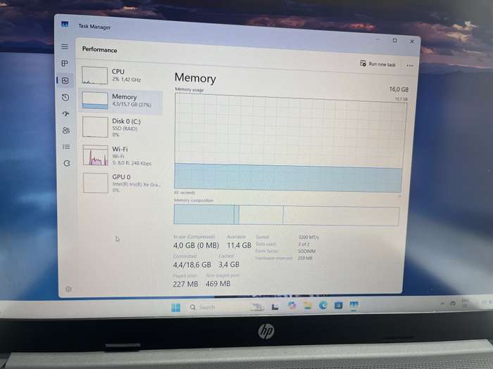 HP 250 G8 11th Gen "Core i5" 2.40GHz 16GB RAM 256GB SSD Grey - Camera Doesn't Work