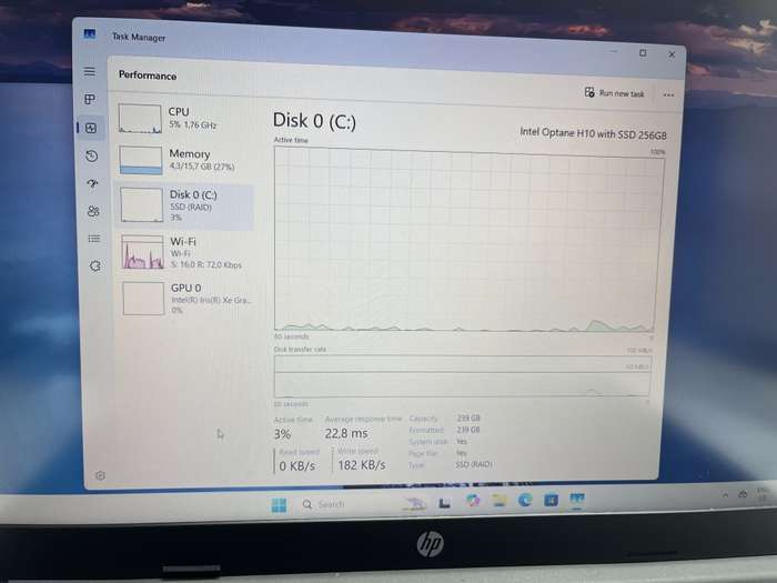 HP 250 G8 11th Gen "Core i5" 2.40GHz 16GB RAM 256GB SSD Grey - Camera Doesn't Work
