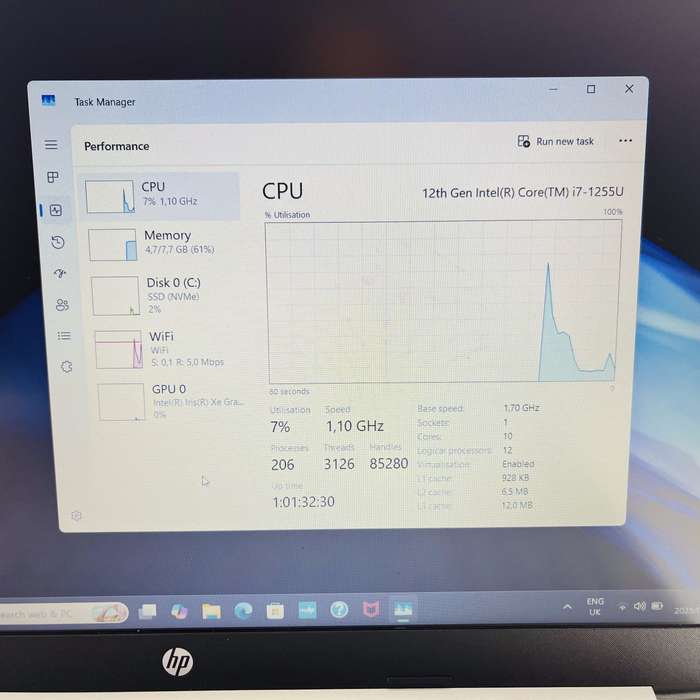 HP 15s-fq5017ni 12th Gen "Core i7" 1.70GHz 8GB RAM 512GB NVMe Silver (3 Month Warranty)