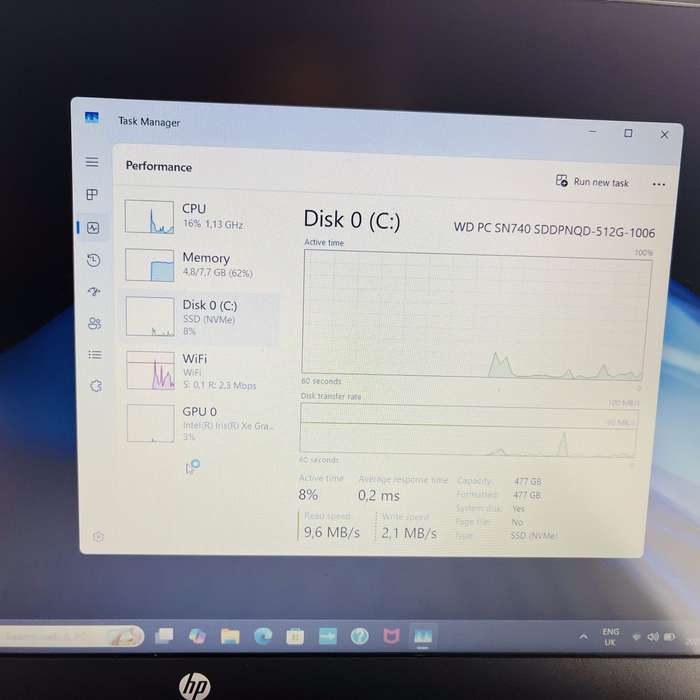 HP 15s-fq5017ni 12th Gen "Core i7" 1.70GHz 8GB RAM 512GB NVMe Silver (3 Month Warranty)
