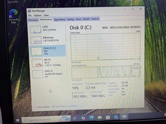Dell Vostro 15 7th Gen "Core i3" 2.30GHz 8GB RAM 256GB SSD Black
