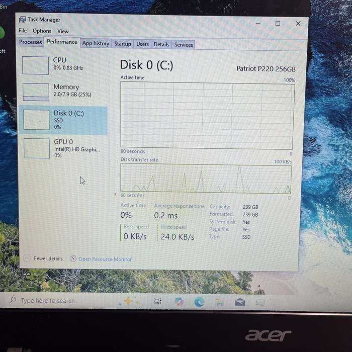 Acer Aspire N16C1 7th Gen "Core i3" 2.70GHz 8GB RAM 256GB SSD Black - No Webcam And Hinge Damage