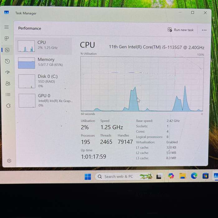 Asus ZenBook Flip 13 UX363E 11th Gen "Core i5" 2.40GHz 8GB RAM 512GB SSD (NVMe) Blue - Cracked Sc...