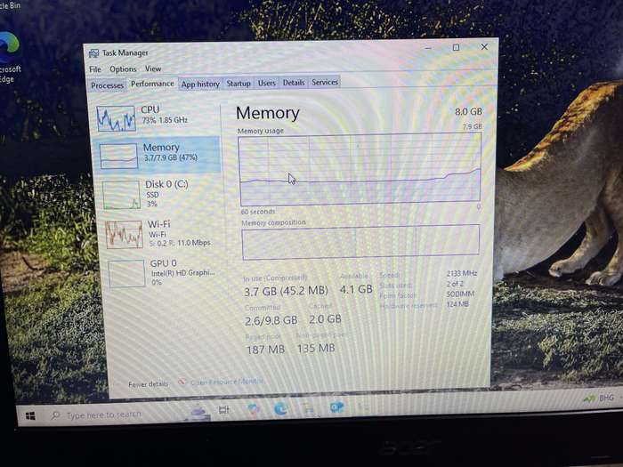 AcerAspire 3 A315-53 7th Gen "Core i3" 2.40GHz 8GB RAM 512GB SSD Black - Damaged Casing And Hinge