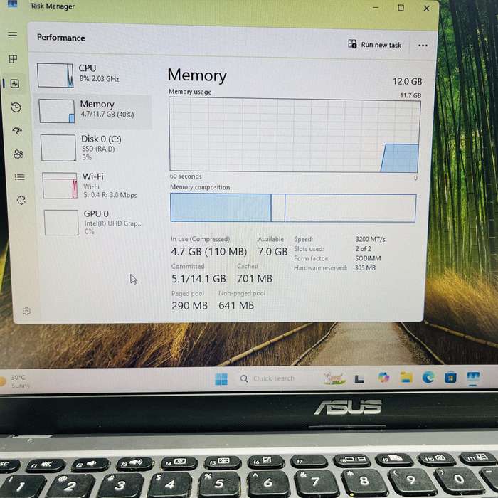Asus X515E 11th Gen "Core i3" 3.00GHz 12GB RAM 256GB SSD Grey - Minor Bright Spots