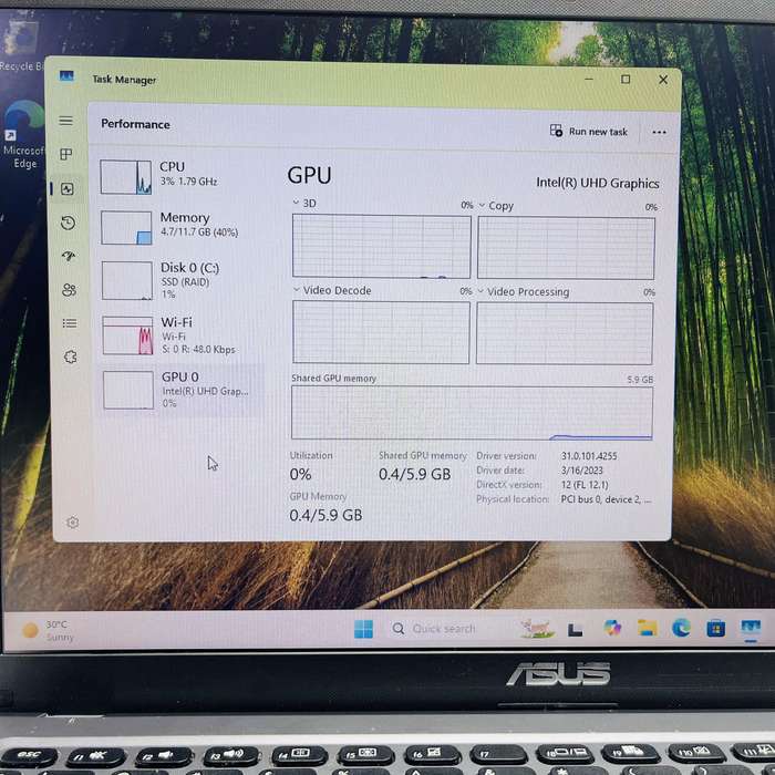 Asus X515E 11th Gen "Core i3" 3.00GHz 12GB RAM 256GB SSD Grey - Minor Bright Spots