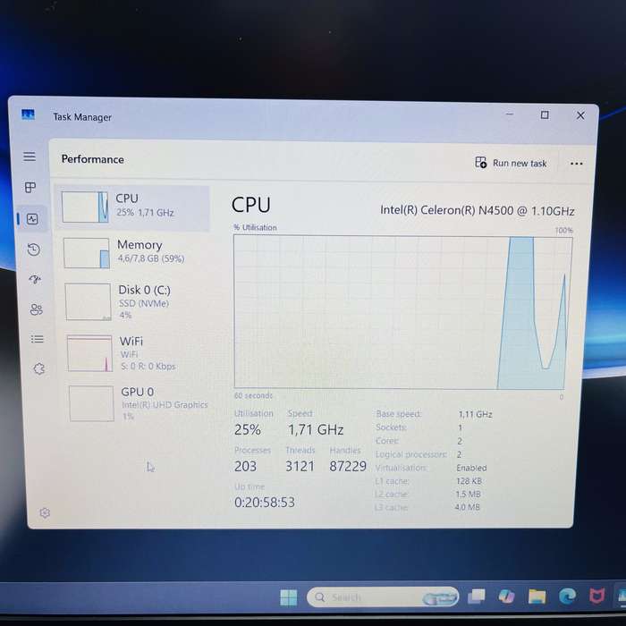 HP 250 G9 "Celeron N4500" 1.10GHz 8GB RAM 256GB SSD Grey