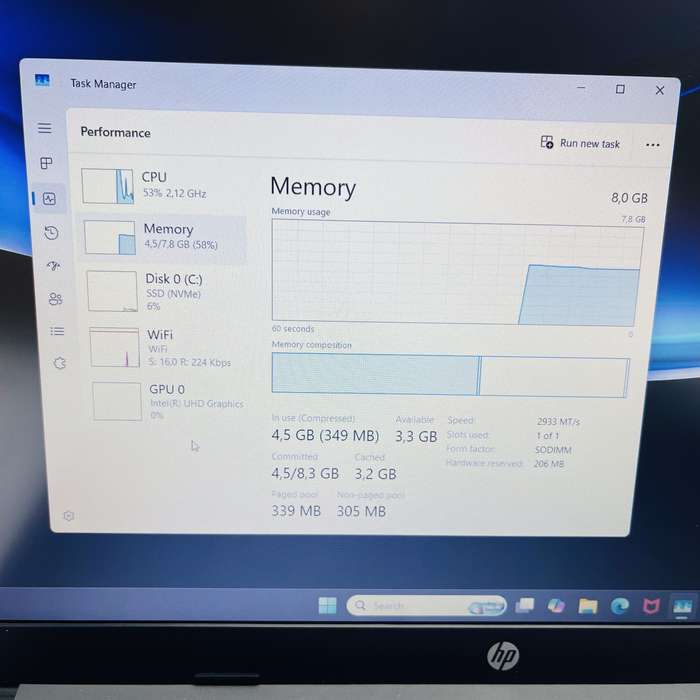HP 250 G9 "Celeron N4500" 1.10GHz 8GB RAM 256GB SSD Grey