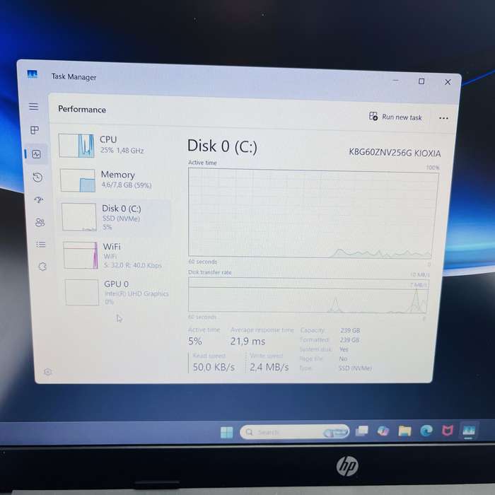 HP 250 G9 "Celeron N4500" 1.10GHz 8GB RAM 256GB SSD Grey