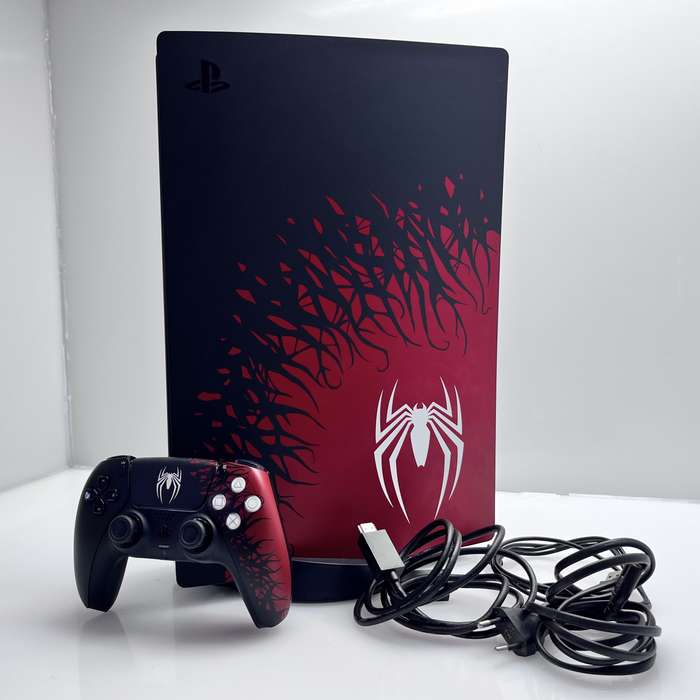 Sony Playstation 5 (Physical Disk) 1TB Spider Man Edition +1 Controller +1 Case + Cables (12 Mont...