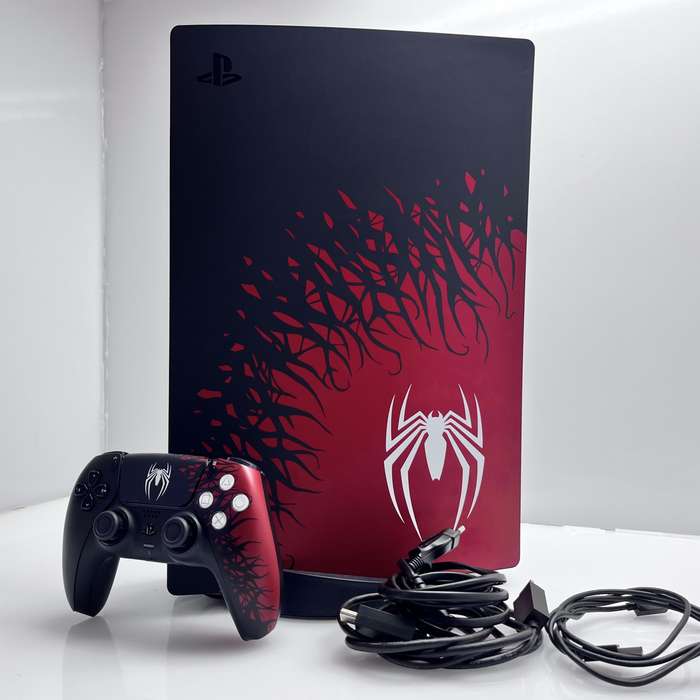 Sony Playstation 5 (Physical Disk) 1TB Spider Man Edition +1 Controller +1 Case + Cables (12 Mont...