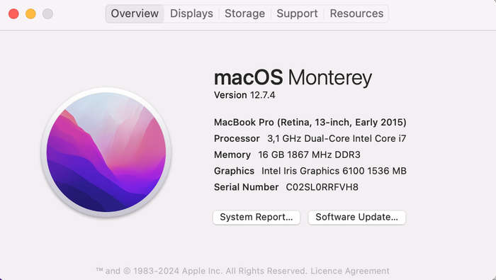 Apple MacBook Pro 13-Inch Core i7 3.10GHz (Early 2015) 8GB RAM 500GB SSD Silver (3 Month Wa...
