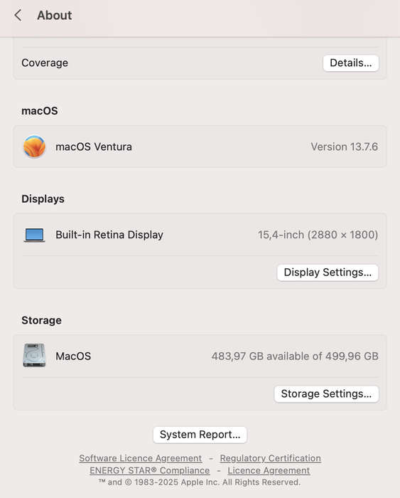 Apple MacBook Pro 15-inch "Core i7" 2.60GHz (Touch/2019) 16GB RAM 500GB SSD Silver (12 Month Warr...