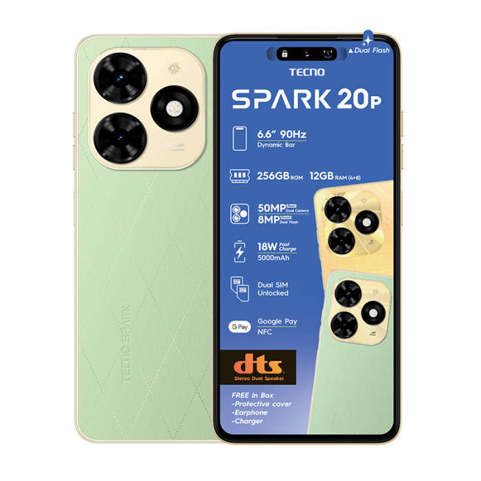 Tecno Spark 20p 256GB Dual Sim Magic Skin Green 