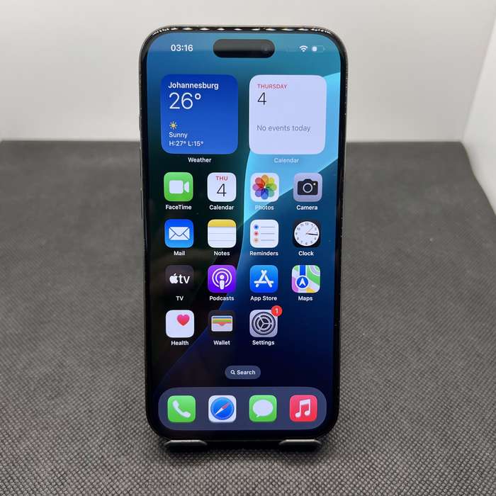 Apple iPhone 15 Pro 256GB Black Titanium (12 Month Warranty)