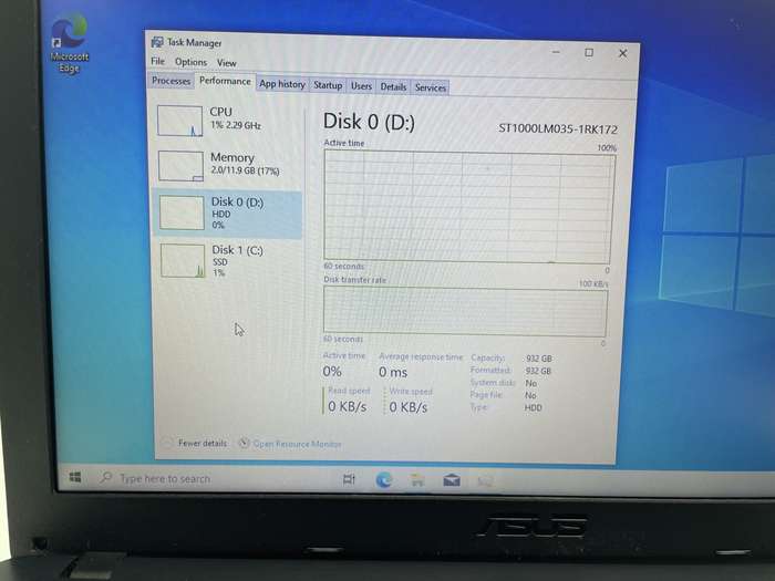 Asus X543UA-I341GT 6th Gen "Core i3" 2.30GHz 12GB RAM 256GB SSD + 1TB HDD Black - Hinge Damage An...